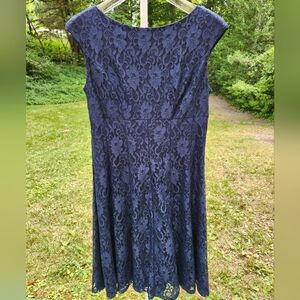 Ralph Lauren Navy Blue Lace Dress - womens size 12